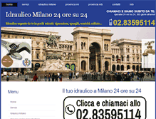 Tablet Screenshot of idraulico-milano-24ore.com